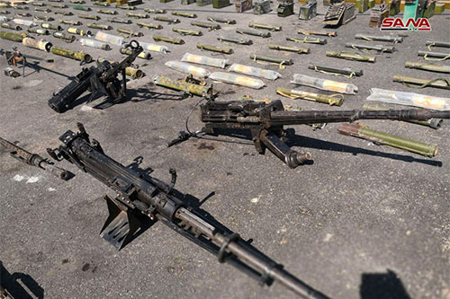 Hallan enormes cantidades de armas en escondites terroristas en el sur de Siria